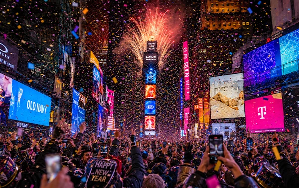 2027跨年【美國紐約時代廣場】希爾頓水晶球景觀房
