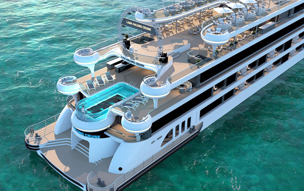 河內下龍灣五星月亮女神豪華遊輪、傳奇吉普車、河內大世界、二晚五星酒店~精彩雙龍灣５日(VJ午去午回)
